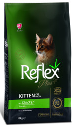 Reflex Plus Kitten Food Chicken сухой корм для котят, с курицей - 8 кг