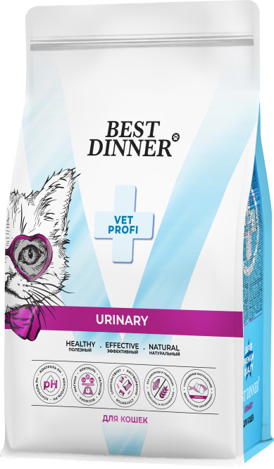 Best Dinner Vet Profi Urinary сухой корм для кошек для профилактики мочекаменной болезни - 1,5 кг
