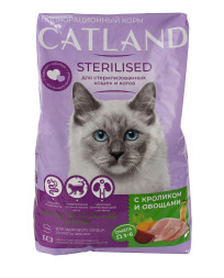 Catland сухой корм для стерилизованных кошек с кроликом и овощами - 1,3 кг