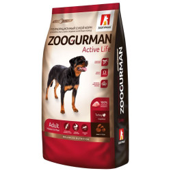 Зоогурман Active Life сухой корм для взрослых собак с индейкой - 12 кг