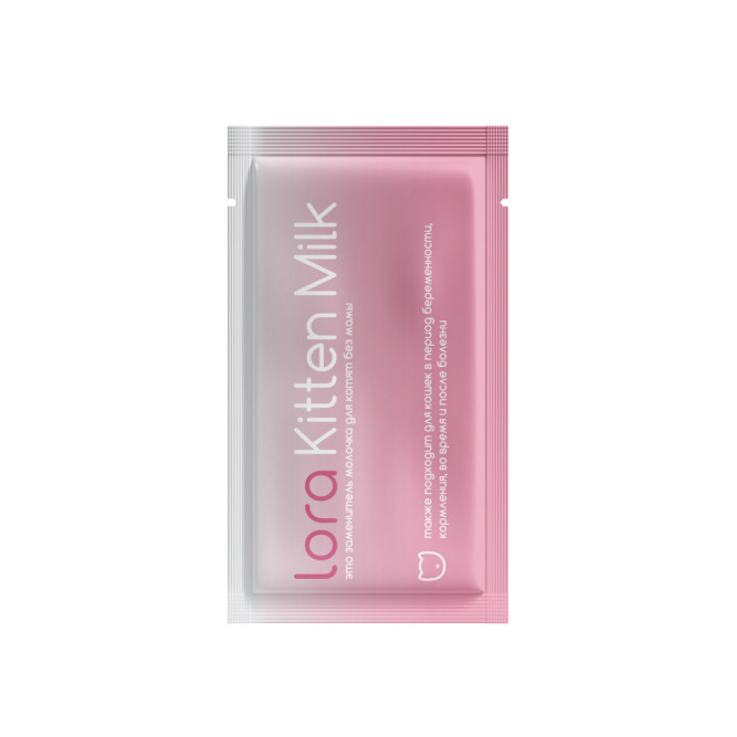 Lora Kitten Milk заменитель молока для котят, сухая смесь, набор паучей, бутылочка + щетка в подарок - 30 г х 10 шт