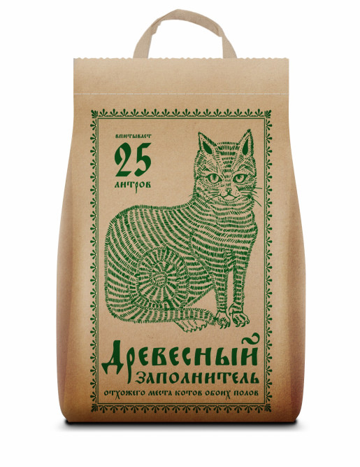 Pi-Pi-Bent PROFI 25 наполнитель впитывающий древесный для туалета кошек - 9,3 кг