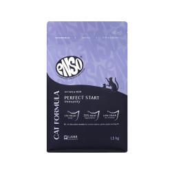 ENSO Cat Formula Perfect Start сухой корм для котят от 1 месяца, беременных и кормящих кошек со свежим ягненком и добавлением тыквы - 1,5 кг