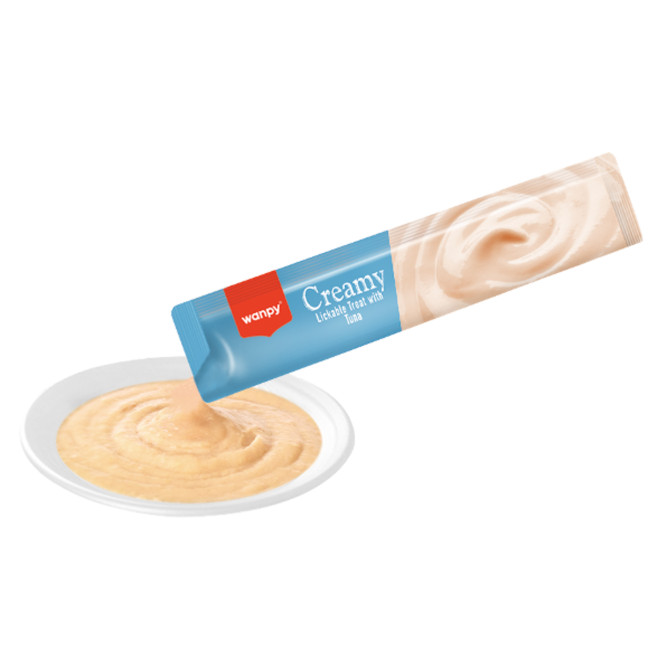 Wanpy Cat лакомство для кошек нежное пюре из тунца - 14 г х 25 шт