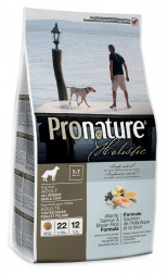Pronature Holistic сухой корм для взрослых собак всех пород для кожи и шерсти с лососем и рисом - 340 г