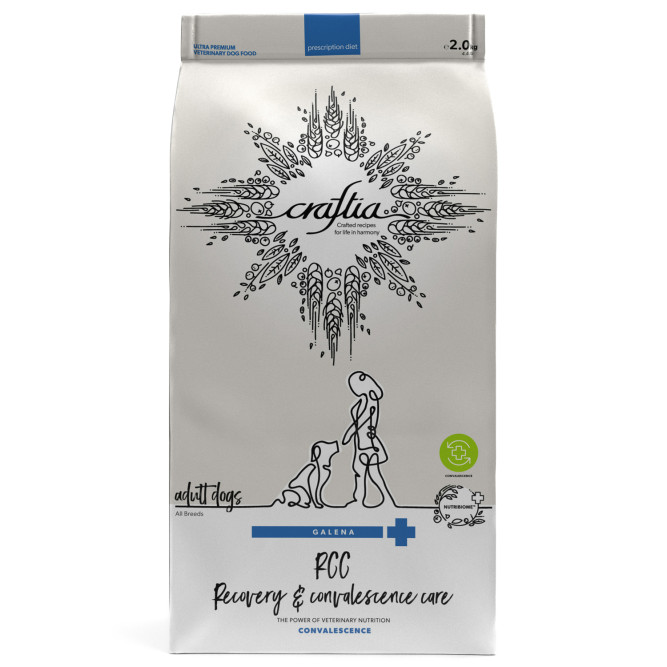 Craftia Galena Dog Recovery &amp; Convalescence Care сухой диетический корм для взрослых собак поддержка в период восстановления и реабилитации - 2 кг