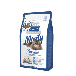 Сухой корм Brit Care Cat Monty Indoor для кошек, живущих в квартире с курицей и рисом - 2 кг