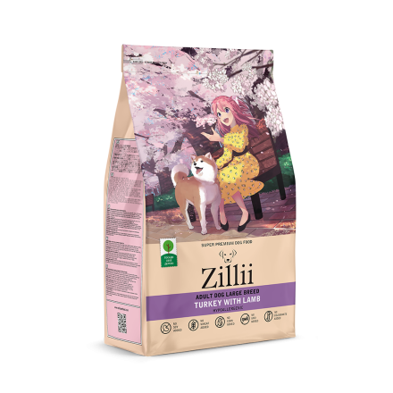 Zillii Adult Dog Large Breed сухой корм для взрослых собак крупных пород с индейкой и ягненком - 3 кг