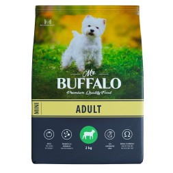 Mr.Buffalo Adult Mini полнорационный сухой корм для взрослых собак миниатюрных пород с ягненком - 2 кг