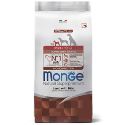 Monge Dog Speciality Line Monoprotein сухой корм для щенков мелких пород с ягненком и рисом - 7,5 кг