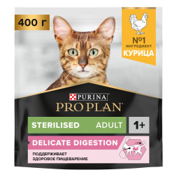 Pro Plan Cat Adult Sterilised сухой корм для стерилизованных кошек с курицей - 400 г