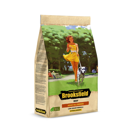 Brooksfield Low Grain Adult Dog All Breeds Beef сухой корм для взрослых собак с говядиной и рисом - 3 кг