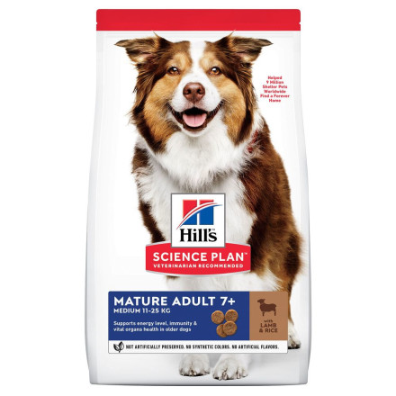 Hills Science Plan сухой корм для пожилых собак средних пород с ягненком и рисом - 2,5 кг