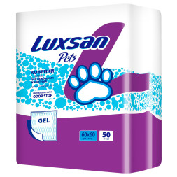 Luxsan Premium GEL коврики впитывающие для животных, 60х60, 50 шт