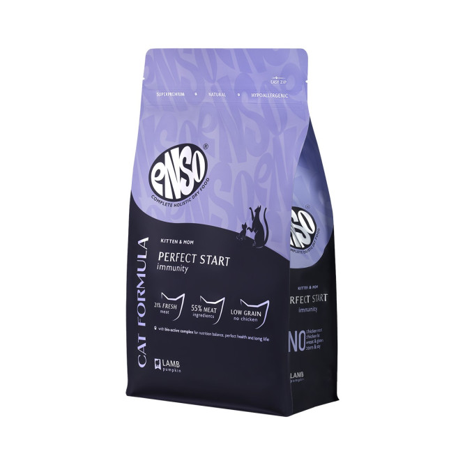 ENSO Cat Formula Perfect Start сухой корм для котят от 1 месяца, беременных и кормящих кошек со свежим ягненком и добавлением тыквы - 7 кг