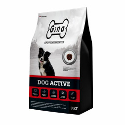 Gina Dog Active сухой корм для взрослых активных собак с курицей - 3 кг