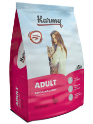 Karmy Adult сухой корм для взрослых кошек, с курицей - 1,5 кг
