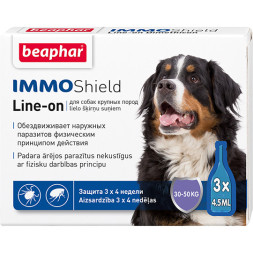 Капли Beaphar IMMO Shield для собак крупных пород - 3 пипетки