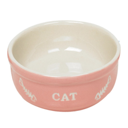 Nobby миска керамическая с надписью &quot;Cat&quot;, розовая - 240 мл
