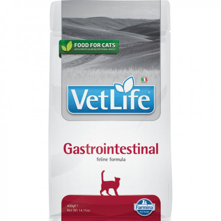 Farmina Vet Life Cat Gastrointestinal сухой корм для взрослых кошек при заболеваниях желудочно-кишечного тракта - 400 г