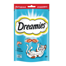 Dreamies лакомство для взрослых кошек с лососем - 140 г
