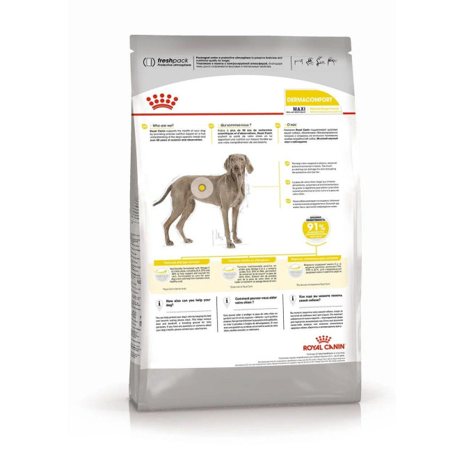 Royal Canin Maxi Dermacomfort сухой корм для собак крупных пород, склонных к разражению кожи и зуду - 10 кг