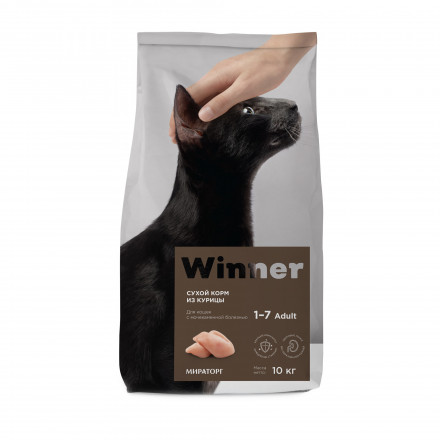 Winner сухой корм для кошек с мочекаменной болезнью с курицей - 10 кг