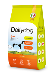Dailydog сухой корм для взрослых собак средних и крупных пород, с индейкой - 1,5 кг