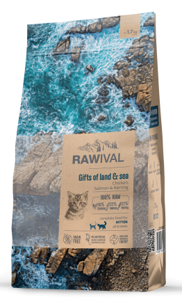 Rawival Gifts of Land &amp; Sea сухой корм для котят с курицей и рыбой - 1,7 кг