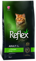 Reflex Plus Adult Cat Food Chicken сухой корм для кошек, с курицей - 8 кг