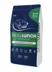 Dog Lunch Премиум сухой корм для собак средних и крупных пород Мясное ассорти - 2 кг