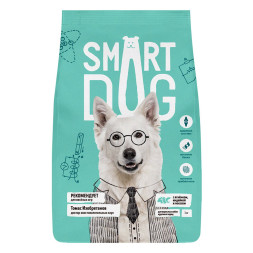 Smart Dog сухой корм для взрослых собак крупных пород с ягненком, лососем, индейкой - 3 кг