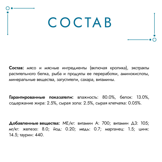 Гурмэ Перл Нежное филе влажный корм для кошек, со вкусом кролика в соусе - 75 г х 26 шт