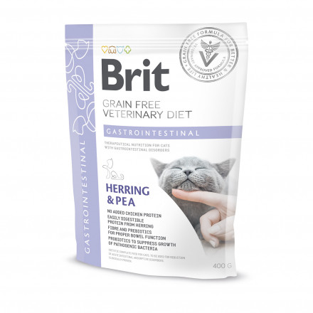 Brit VDC Gastrointestinal сухой беззерновой корм для кошек при остром и хроническом гастроэнтеритах с сельдью - 400 г