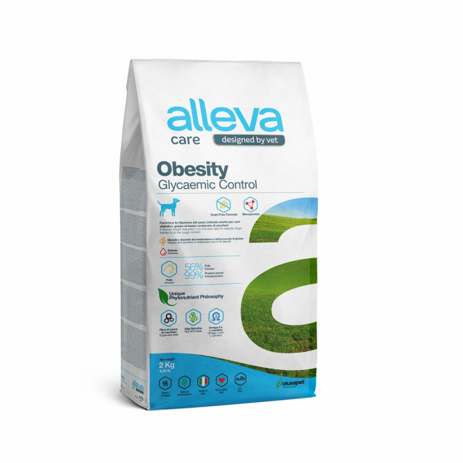Alleva Care Dog Adult Obesity Glycemic Control сухой диетический корм для взрослых собак, контроль потребления глюкозы - 2 кг