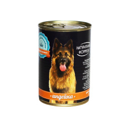 Натуральная формула влажный корм для собак с индейкой, в консервах - 410 г х 20 шт