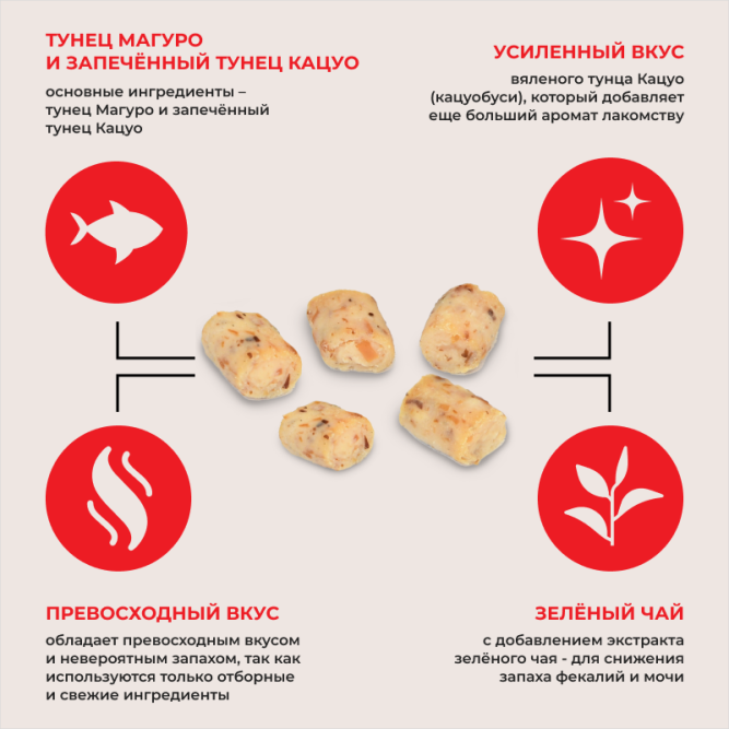 Inaba Churu Bee лакомство запеченные трубочки для взрослых кошек с тунцом Магуро и Кацуо - 10 г х 3 шт