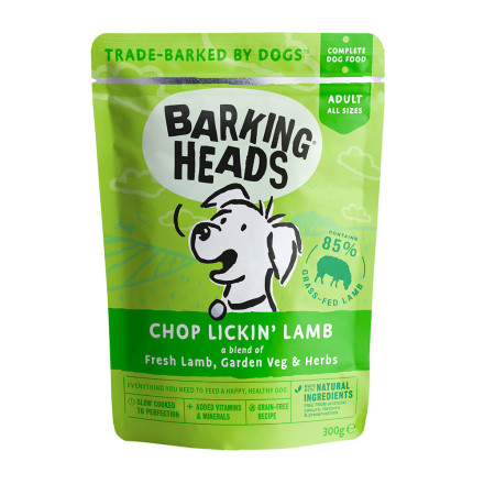 Влажный корм Barking Heads Chop Lickin Lamb для взрослых собак с ягненком - 300 г