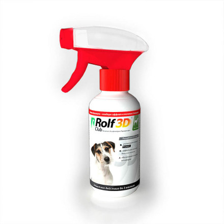 Rolf Club 3D Спрей для собак от клещей блох, вшей, власоедов 200 мл