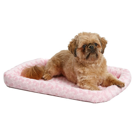 Лежанка MidWest Fashion для собак и кошек плюшевая 56х45 см, розовая