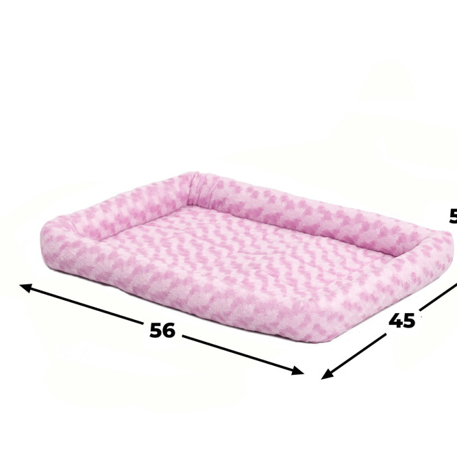 Лежанка MidWest Fashion для собак и кошек плюшевая 56х45 см, розовая