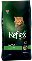 Reflex Plus Adult Cat Food Chicken сухой корм для кошек, с курицей - 15 кг