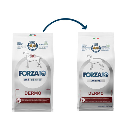 Forza10 Active Dog Adult Dermo сухой корм для взрослых собак всех пород с патологиями кожного покрова - 10 кг