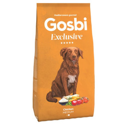 Gosbi Exclusive сухой корм для взрослых собак средних пород с курицей - 12 кг