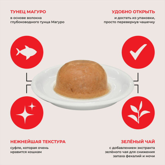 Inaba Ciao Pon Churu лакомство суфле для взрослых кошек с тунцом Магуро - 35 г х 2 шт