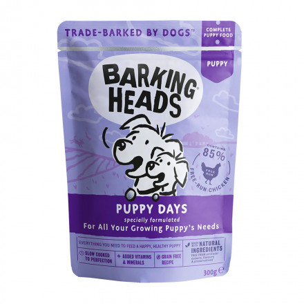 Влажный корм Barking Heads Puppy Days для щенков с курицей - 300 г