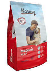 Karmy Medium Adult сухой корм для взрослых собак средних пород с индейкой - 2 кг
