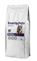 Family Pets сухой корм для взрослых собак средних и крупных пород с ягненком и индейкой - 12 кг