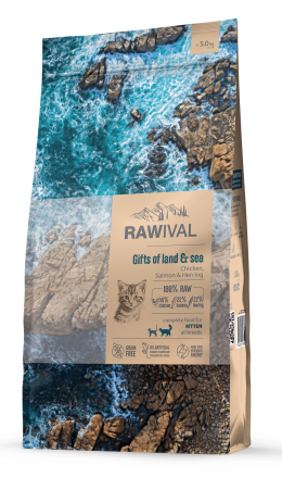 Rawival Gifts of Land &amp; Sea сухой корм для котят с курицей и рыбой - 5 кг