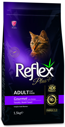 Reflex Plus Adult Cat Food Gourmet Multicolor сухой корм для кошек - 1,5 кг